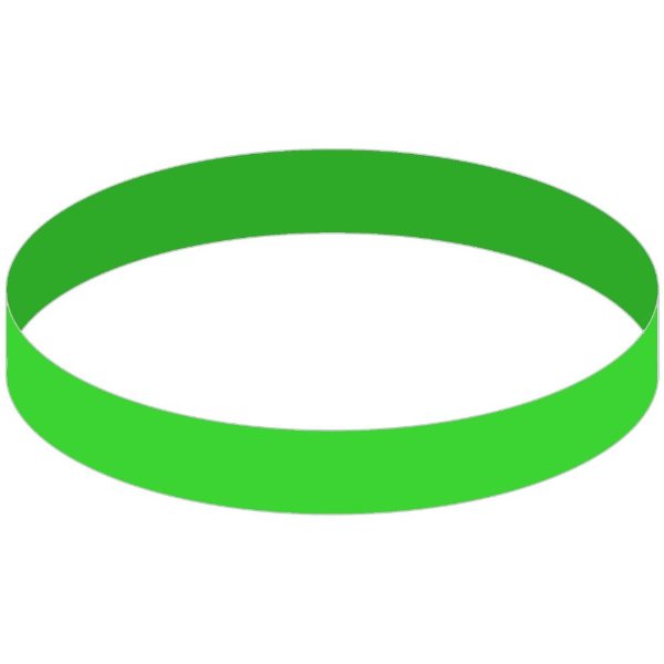 Bright Green color option for Debossed With Color Fill Silicone Wristband