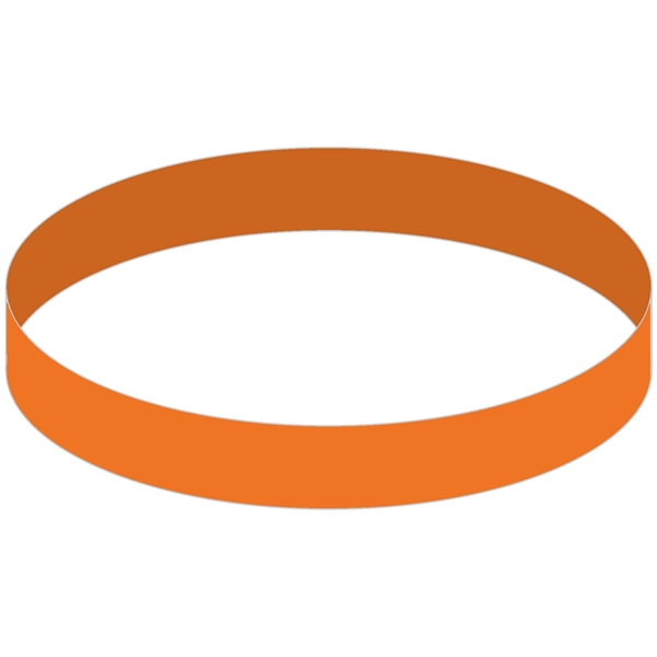 Orange 158 color option for Debossed With Color Fill Silicone Wristband