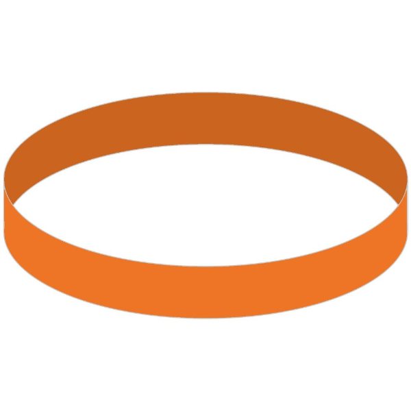 Orange color option for Debossed With Color Fill Silicone Wristband