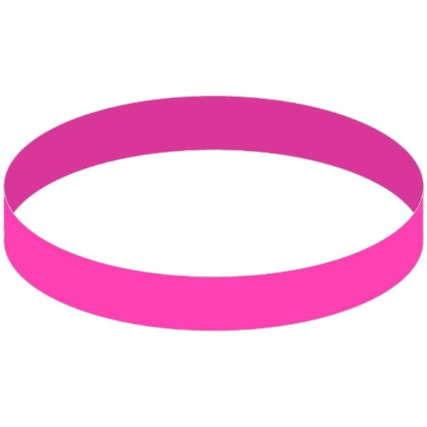 Pink color option for Debossed With Color Fill Silicone Wristband
