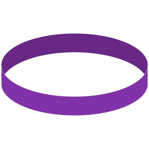 Purple 527 color option for Debossed With Color Fill Silicone Wristband