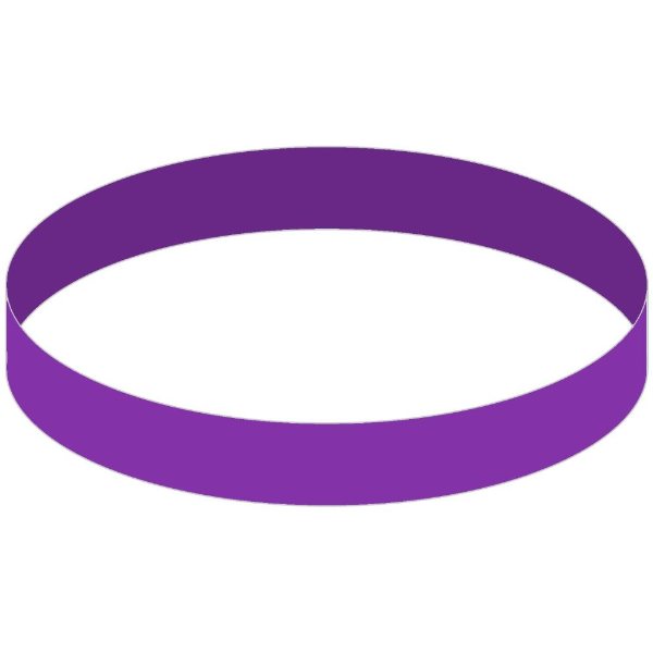 Purple color option for Debossed With Color Fill Silicone Wristband