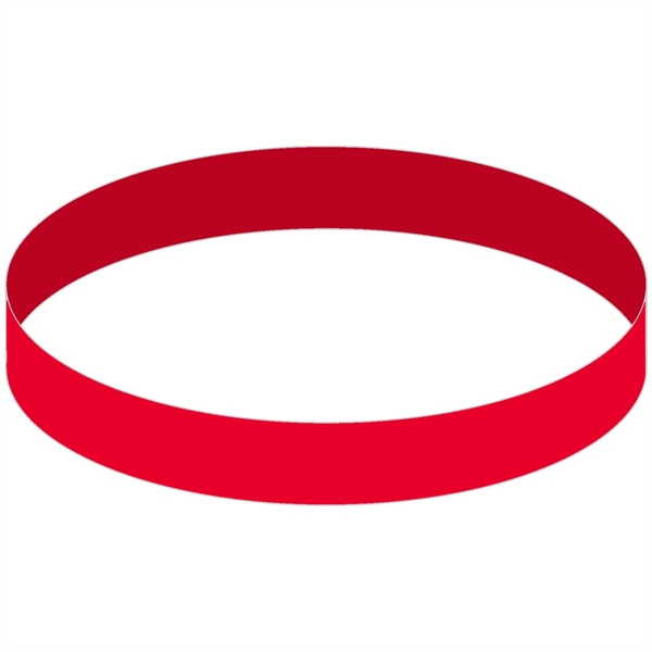Red 185 color option for Debossed With Color Fill Silicone Wristband