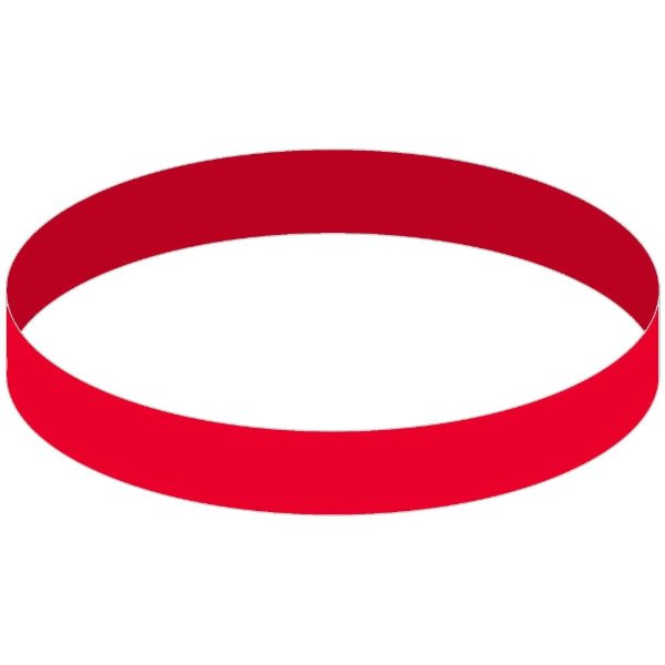 Red color option for Debossed With Color Fill Silicone Wristband
