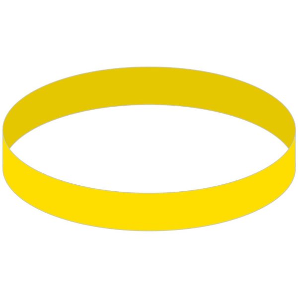 Yellow color option for Debossed With Color Fill Silicone Wristband