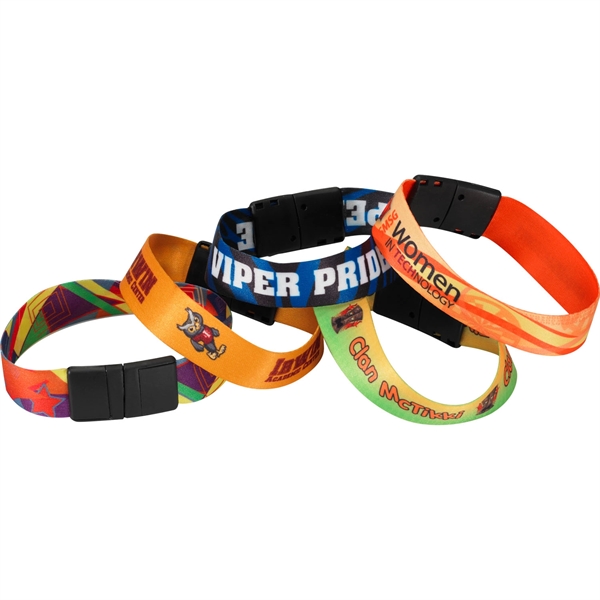 Any PMS color color option for 3/4" Sublimated Heavy Weight Satin Wristband