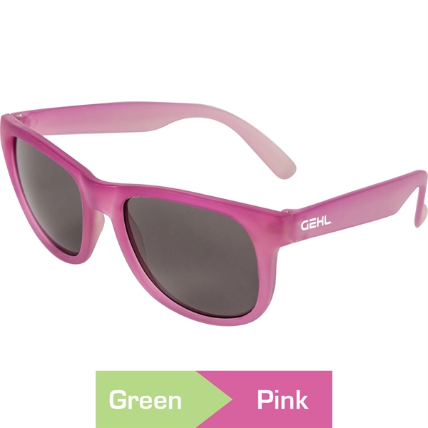 Green-Pink color option for Color Changing Sunglasses