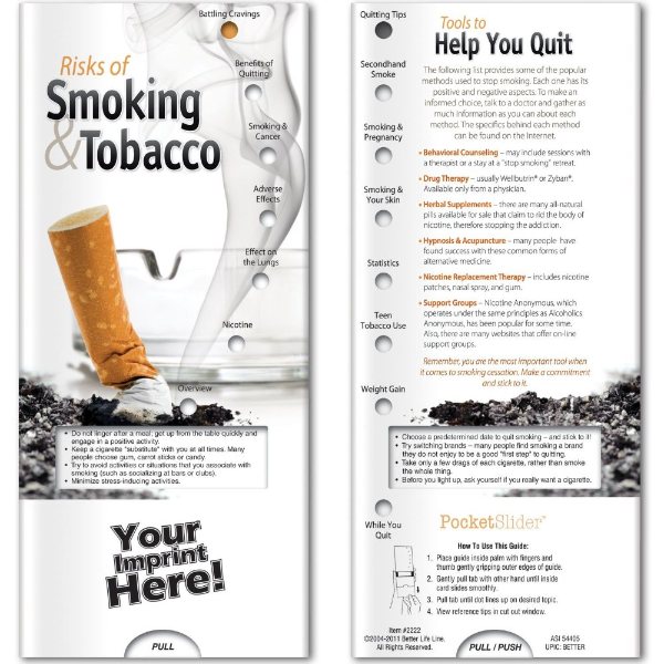 Multicolor color option for Pocket Slider   Risks Of Smoking And Tobacco