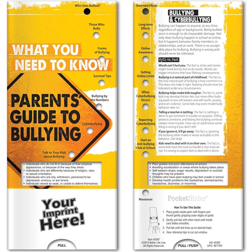 Main photo of Pocket Slider   What You Need To Know: Parents' Guide To Bullying