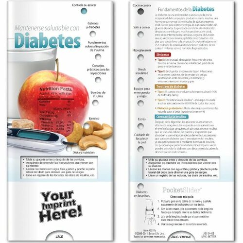 Main photo of Pocket Slider   Staying Healthy With Diabetes (Spanish)