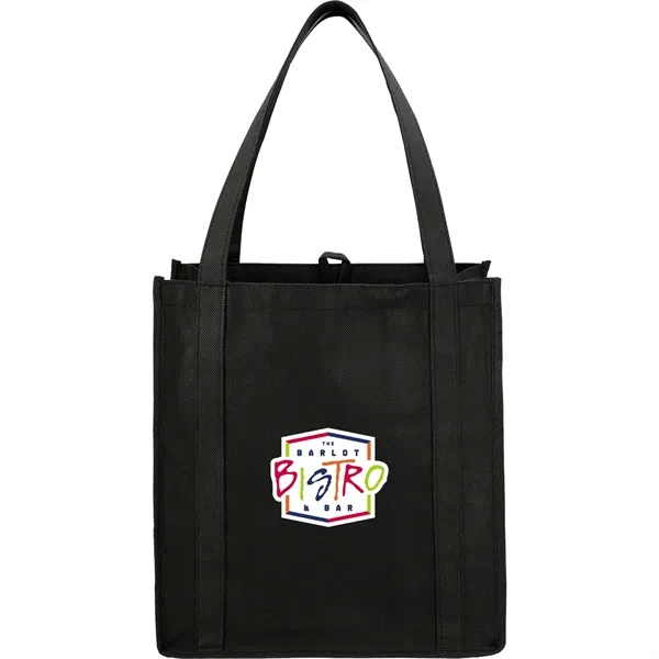 Black (Bk) color option for Little Juno Non Woven Grocery Tote