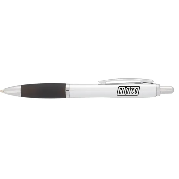 Silver Barrel W/Black Grip (Sibk) color option for Nash Retractable Ballpoint Pen