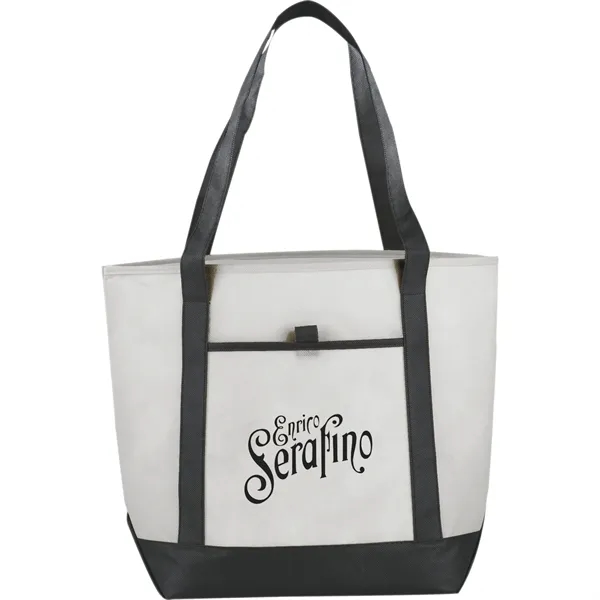 Black (Bk) color option for Lighthouse Non Woven Boat Tote