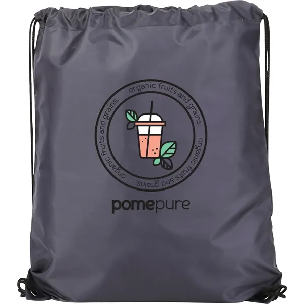 Charcoal (Ca) color option for Oriole Polyester Drawstring Bag