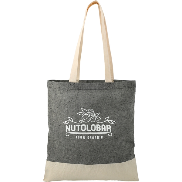 Black color option for Split Recycled 5oz Cotton Twill Convention Tote