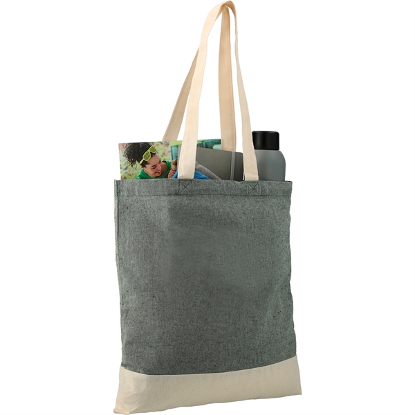 Dark Green color option for Split Recycled 5oz Cotton Twill Convention Tote