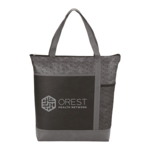Photo of Chrome Non Woven Zipper Convention Tote