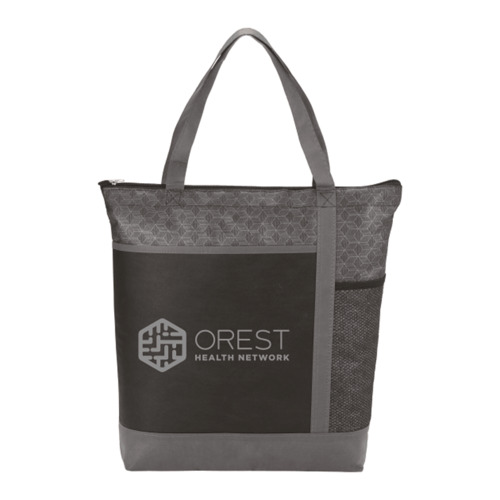Photo of Chrome Non Woven Zipper Convention Tote