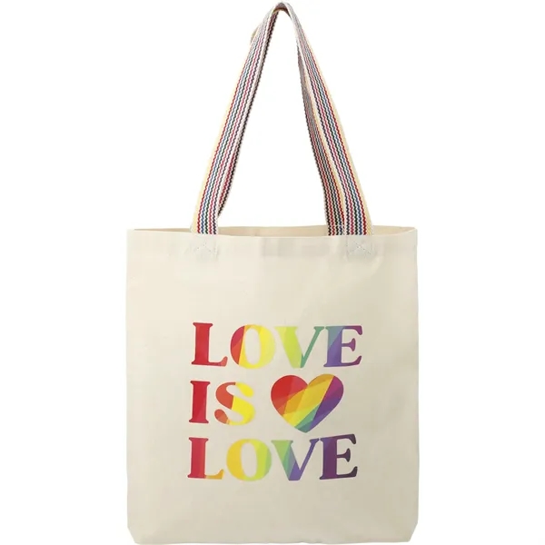 Natural (Nt) color option for Rainbow Recycled 6oz Cotton Convention Tote