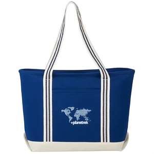 Photo of Atlantic Stripe 20oz Cotton Zippered Boat Tote