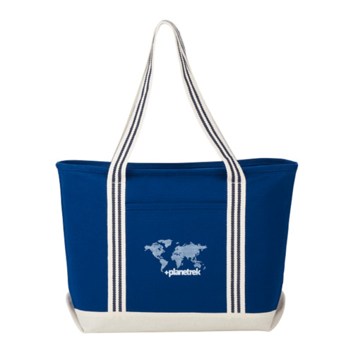 Photo of Atlantic Stripe 20oz Cotton Zippered Boat Tote