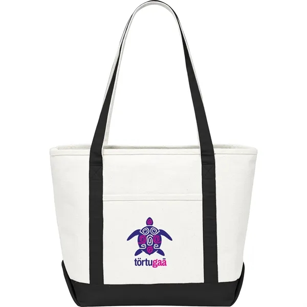 Black (Bk) color option for Baltic 18oz Cotton Canvas Boat Tote