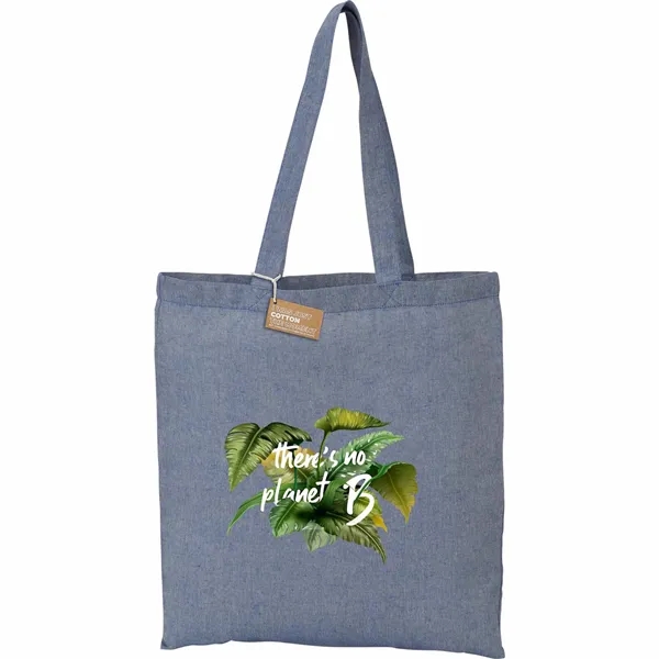 Blue (Bl) color option for Eco Friendly 5oz Recycled Cotton Twill Tote Bag
