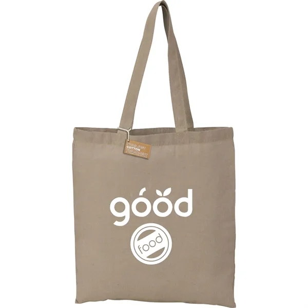 Natural (Nt) color option for Eco Friendly 5oz Recycled Cotton Twill Tote Bag
