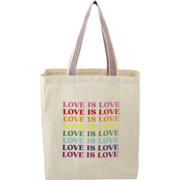 Natural (Nt) color option for Rainbow Recycled 8oz Cotton Grocery Tote