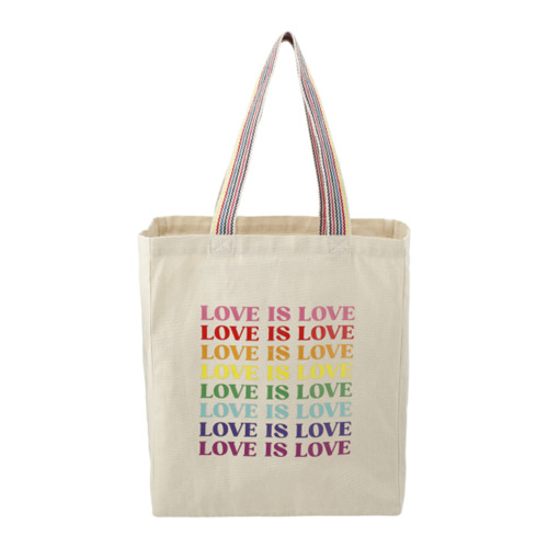 Photo of Rainbow Recycled 8oz Cotton Grocery Tote