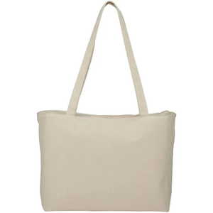 Photo of Zippered 12oz Cotton Canvas Shopper Tote