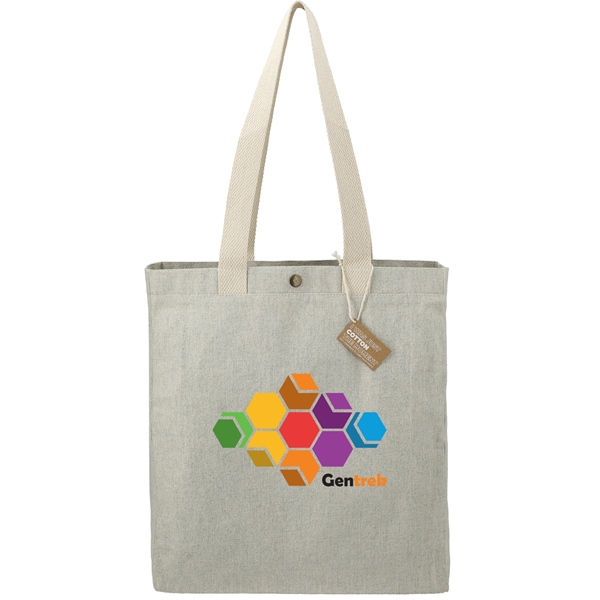 Gray color option for Repose 10oz Recycled Cotton Box Tote W/Snap