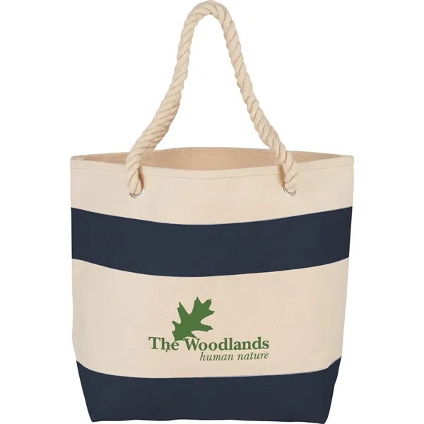 Navy (Ny) color option for Rope Handle 16oz Cotton Canvas Tote