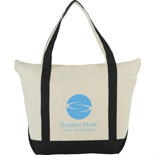 Main photo of Classic 12oz Cotton Canvas Zippered Boat Tote