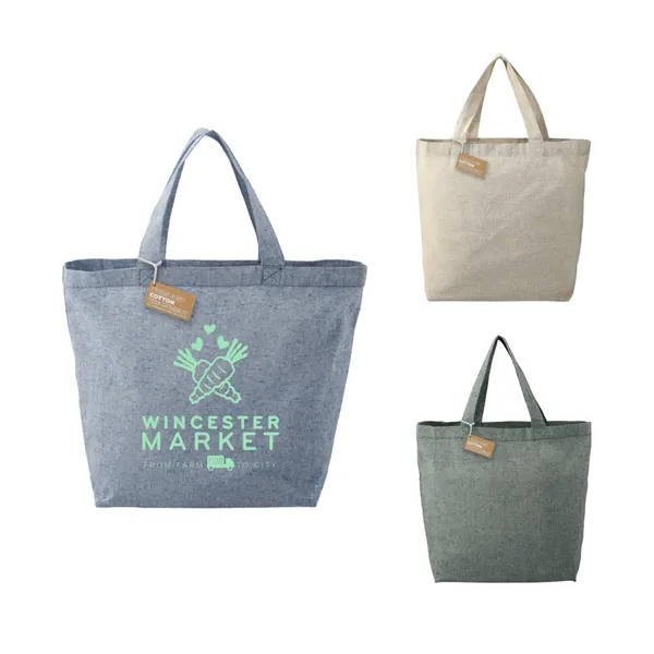 Blue (Bl) color option for Recycled 5oz Cotton Twill Grocery Tote