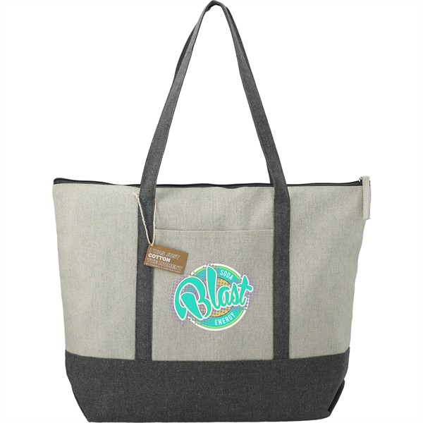 Gray color option for Repose 10oz Recycled Cotton Zippered Tote