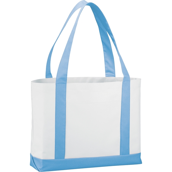 Light Blue color option for Large Canvas Boat Tote Bag