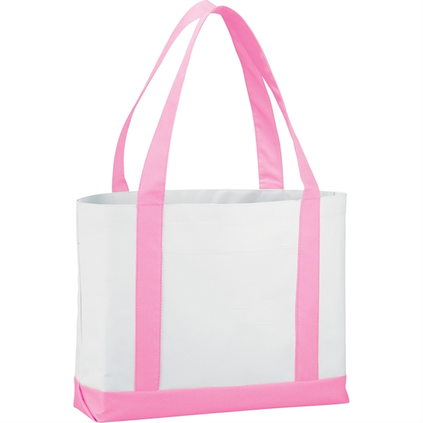 Pink color option for Large Canvas Boat Tote Bag