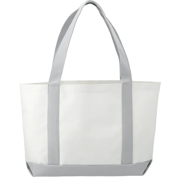 White/Grey color option for Large Canvas Boat Tote Bag