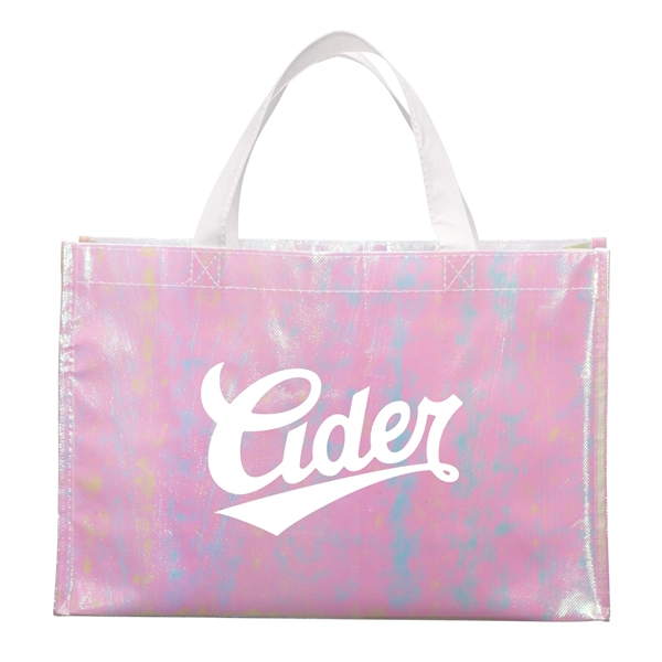 Iridescent (Ir) color option for Iridescent Non Woven Shopper Tote