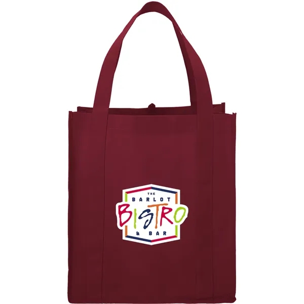 Burgundy (Bu) color option for Hercules Non Woven Grocery Tote
