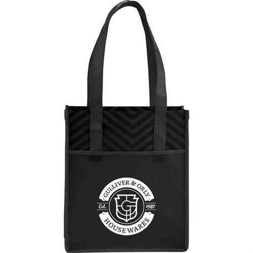 Main photo of Printed Chevron Non Woven Shopper Tote