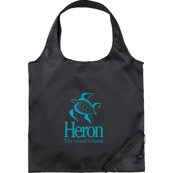 Black (Bk) color option for Bungalow Foldaway Shopper Tote