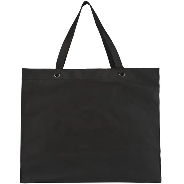 Black (Bk) color option for Oak Non Woven Shopper Tote