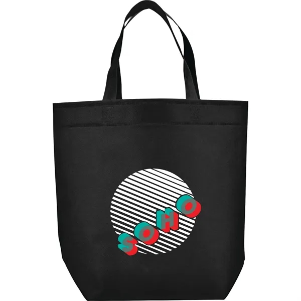 Black (Bk) color option for Challenger Non Woven Shopper Tote