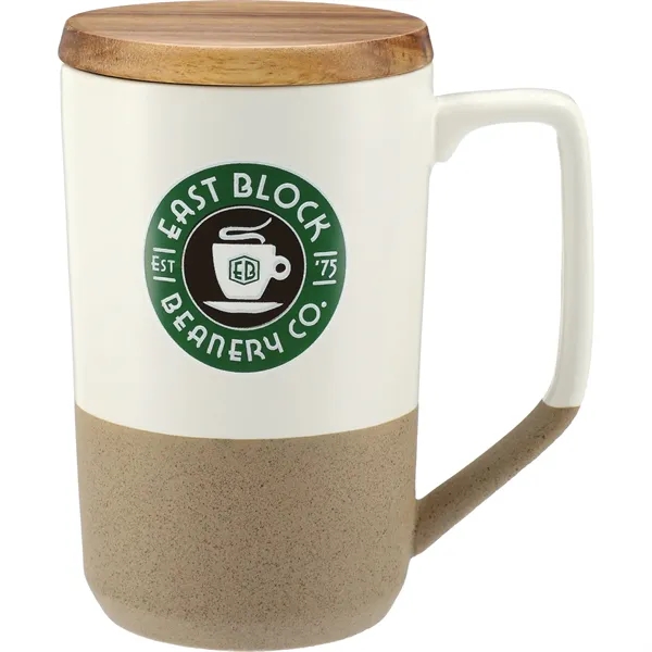 White (Wh) color option for Tahoe Tea & Coffee Ceramic Mug With Wood Lid 16oz