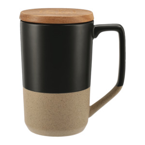 Photo of Tahoe Tea & Coffee Ceramic Mug With Wood Lid 16oz