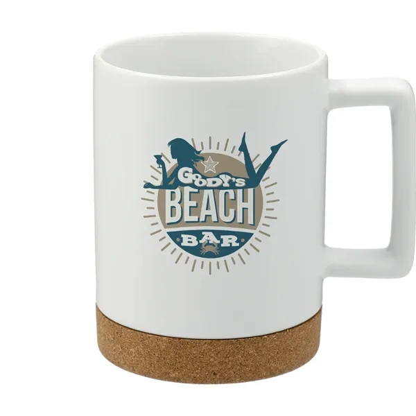 White (Wh) color option for Bates 15oz Ceramic Mug W/ Cork Base