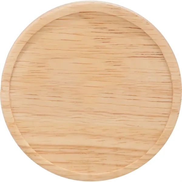 Black/White color option for Hearth Ceramic Mug With Wood Lid/Coaster 15oz