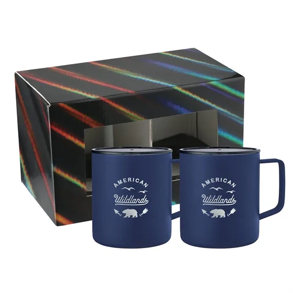 Navy (Ny) color option for Rover Camp Mug 14oz 2 In 1 Gift Set